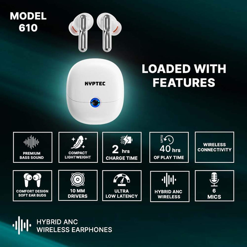 kyptec 610 comfortable in ear earphones for long listening sessions